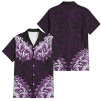 New Zealand Ta Moko Family Matching Mermaid Dress and Hawaiian Shirt Aotearoa Maori Chest Tattoo Purple