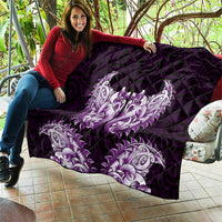 New Zealand Ta Moko Quilt Aotearoa Maori Chest Tattoo Purple