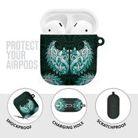 New Zealand Ta Moko AirPods Case Aotearoa Maori Chest Tattoo Turquoise