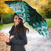 New Zealand Ta Moko Umbrella Aotearoa Maori Chest Tattoo Turquoise