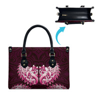 New Zealand Ta Moko Leather Bag Aotearoa Maori Chest Tattoo Pink