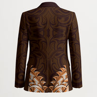 New Zealand Ta Moko Blazer Aotearoa Maori Chest Tattoo Orange