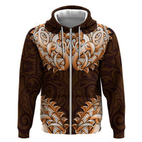 New Zealand Ta Moko Hoodie Aotearoa Maori Chest Tattoo Orange