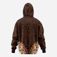 New Zealand Ta Moko Hoodie Aotearoa Maori Chest Tattoo Orange