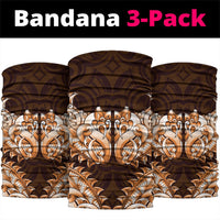New Zealand Ta Moko Neck Gaiter Aotearoa Maori Chest Tattoo Orange