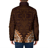 New Zealand Ta Moko Padded Jacket Aotearoa Maori Chest Tattoo Orange