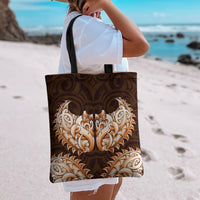 New Zealand Ta Moko Tote Bag Aotearoa Maori Chest Tattoo Orange