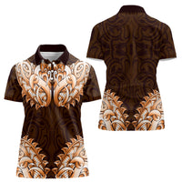 New Zealand Ta Moko Women Polo Shirt Aotearoa Maori Chest Tattoo Orange