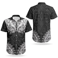 New Zealand Ta Moko Couples Matching Tank Maxi Dress and Hawaiian Shirt Aotearoa Maori Chest Tattoo Black