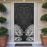 New Zealand Ta Moko Door Cover Aotearoa Maori Chest Tattoo Black