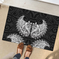 New Zealand Ta Moko Rubber Doormat Aotearoa Maori Chest Tattoo Black