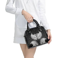 New Zealand Ta Moko Shoulder Handbag Aotearoa Maori Chest Tattoo Black