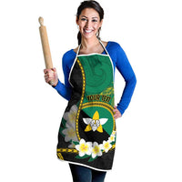 Personalised PNG Enga Provins Apron Papua New Guinea Plumeria Melanesian Pattern - Polynesian Pride