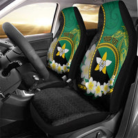 Personalised PNG Enga Provins Car Seat Cover Papua New Guinea Plumeria Melanesian Pattern LT14 - Polynesian Pride