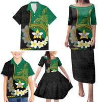 Personalised PNG Enga Provins Family Matching Puletasi and Hawaiian Shirt Papua New Guinea Plumeria Melanesian Pattern - Polynesian Pride