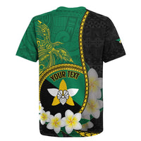 Personalised PNG Enga Provins Rugby Jersey Papua New Guinea Plumeria Melanesian Pattern - Polynesian Pride