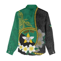 Personalised PNG Enga Provins Women Casual Shirt Papua New Guinea Plumeria Melanesian Pattern - Polynesian Pride