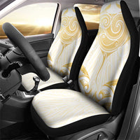 Gold White New Zealand Manta Ray Car Seat Cover Aotearoa Maori Haehae LT14 - Polynesian Pride