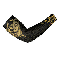 Gold Black New Zealand Manta Ray Arm Sleeves Aotearoa Maori Haehae - Polynesian Pride