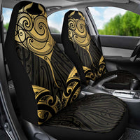 Gold Black New Zealand Manta Ray Car Seat Cover Aotearoa Maori Haehae LT14 - Polynesian Pride