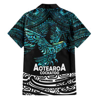 New Zealand Sulphur-crested Cockatoo Family Matching Summer Maxi Dress and Hawaiian Shirt Aotearoa Maori Mix Paua Shell LT14 - Polynesian Pride