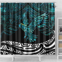 New Zealand Sulphur-crested Cockatoo Shower Curtain Aotearoa Maori Mix Paua Shell LT14 - Polynesian Pride