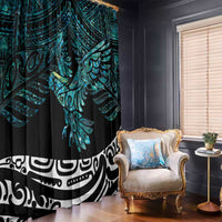 New Zealand Sulphur-crested Cockatoo Window Curtain Aotearoa Maori Mix Paua Shell