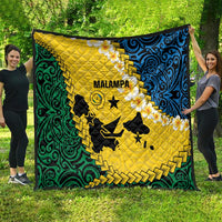 Malampa Province Quilt Vanuatu Map - Plumeria Flag Color LT14 - Polynesian Pride