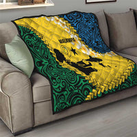 Malampa Province Quilt Vanuatu Map - Plumeria Flag Color LT14 - Polynesian Pride