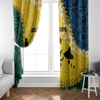 Malampa Province Window Curtain Vanuatu Map - Plumeria Flag Color
