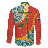 Penama Province Family Matching Mermaid Dress and Hawaiian Shirt Vanuatu Map - Plumeria Flag Color LT14 - Polynesian Pride