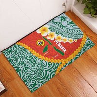 Penama Province Rubber Doormat Vanuatu Map - Plumeria Flag Color LT14 - Polynesian Pride