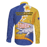 Torba Province Family Matching Puletasi and Hawaiian Shirt Vanuatu Pattern Crocodile - Plumeria Flag Color LT14 - Polynesian Pride