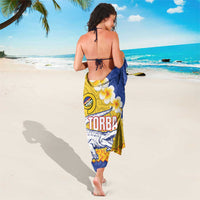 Torba Province Sarong Vanuatu Pattern Crocodile - Plumeria Flag Color LT14 - Polynesian Pride
