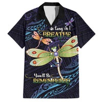 As Long As I Breathe You'll Be Remembered Family Matching Tank Maxi Dress and Hawaiian Shirt Dragonflies Memorial - Polynesian Pattern