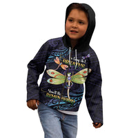 As Long As I Breathe You'll Be Remembered Kid Hoodie Dragonflies Memorial - Polynesian Pattern