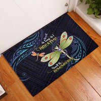 As Long As I Breathe You'll Be Remembered Rubber Doormat Dragonflies Memorial - Polynesian Pattern LT14 - Polynesian Pride
