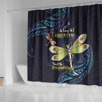 As Long As I Breathe You'll Be Remembered Shower Curtain Dragonflies Memorial - Polynesian Pattern LT14 - Polynesian Pride