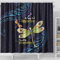 As Long As I Breathe You'll Be Remembered Shower Curtain Dragonflies Memorial - Polynesian Pattern LT14 - Polynesian Pride