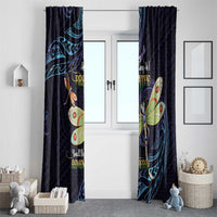As Long As I Breathe You'll Be Remembered Window Curtain Dragonflies Memorial - Polynesian Pattern