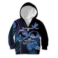 Polynesian Memorial Kid Hoodie Hummingbirds Appear When Angels Are Near LT14