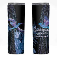 Polynesian Memorial Skinny Tumbler Hummingbirds Appear When Angels Are Near LT14 Black - Polynesian Pride