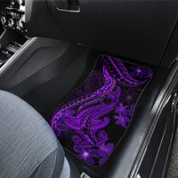 Purple Polynesia Shark Tattoo Car Mats With Polynesian Plumeria LT14 - Polynesian Pride
