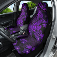 Purple Polynesia Shark Tattoo Car Seat Cover With Polynesian Plumeria LT14 - Polynesian Pride
