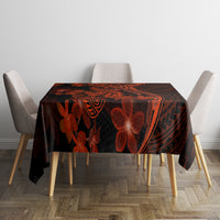 Red Polynesia Tablecloth Shark Tattoo With Polynesian Plumeria LT14 - Polynesian Pride