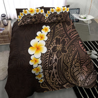 Brown Polynesia Bedding Set Plumeria Tropical Leaves With Galaxy Polynesian Art LT14 - Polynesian Pride