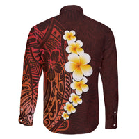 Red Tropical Plumeria With Galaxy Polynesian Art Family Matching Mermaid Dress and Hawaiian Shirt LT14 - Polynesian Pride