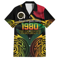 Vanuatu 1980 Family Matching Off The Shoulder Long Sleeve Dress and Hawaiian Shirt Hapi 45 Yia Indipendens Anivesari