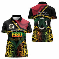 Vanuatu 1980 Women Polo Shirt Hapi 45 Yia Indipendens Anivesari