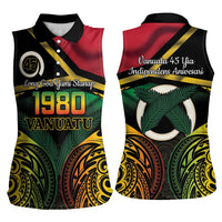 Vanuatu 1980 Women Sleeveless Polo Shirt Hapi 45 Yia Indipendens Anivesari